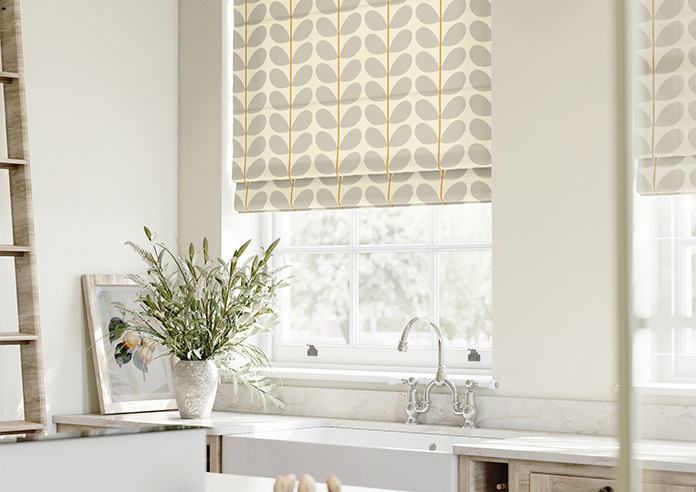 Orla Kiely Two Colour Stem, Warm Grey - Roman Blind - Image 5